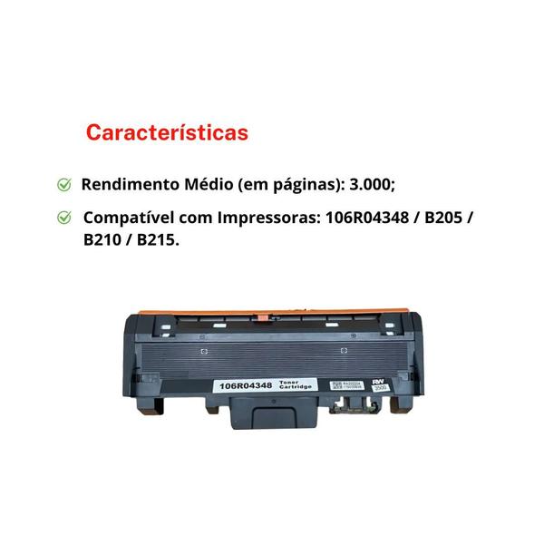 Imagem de Kit Com 10 Toner P/ Xerox 106r04348  B205  B210  B21