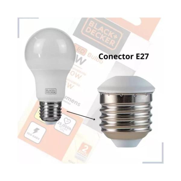 Imagem de Kit com 10 unidades - black decker lampada led bulbo a60 9w 6500k 100-240v