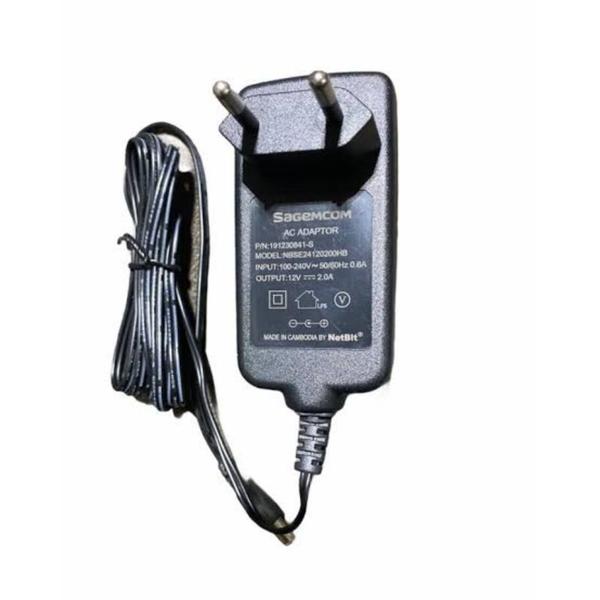 Imagem de Kit com 10 unidades - Fonte de Alimentação 12V 2,0AMP - SAGECOM - PLUG P8