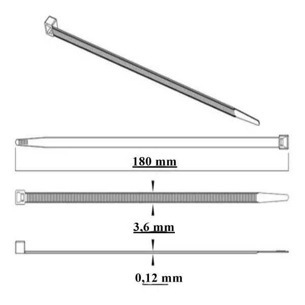 Imagem de Kit Com 100 Abraçadeira De Nylon 3,6 x 180 mm Branca