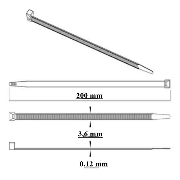 Imagem de Kit Com 100 Abraçadeira De Nylon 3,6 x 200 mm Branca