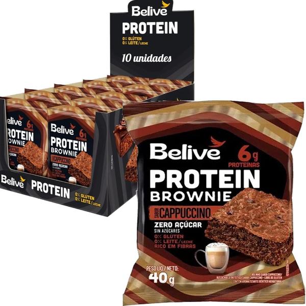 Imagem de Kit Com 10Und Protein Brownie Cappuccino Belive Zero 40G