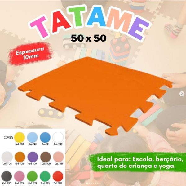 Imagem de Kit Com 10Und Tatame Evamax Com Encaixe 50X50 10Mm Cor:Lilas