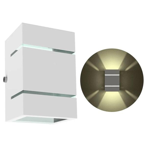 Kit com 12 Arandelas na cor Branca - 2 Focos E Frisos Efeito Externa Parede Muro - Soquete G9 - MF115 - Generica Imagem de Kit com 12 Arandelas na cor Branca - 2 Focos E Frisos Efeito Externa Parede Muro - Soquete G9 - MF115