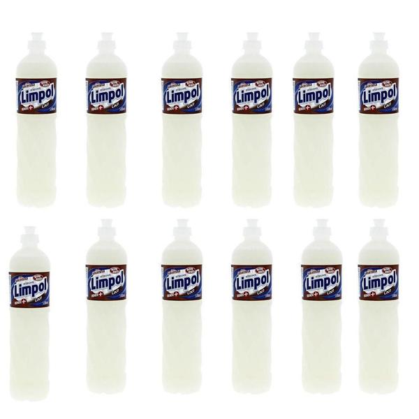 Imagem de Kit Com 12 Detergente Limpol Coco 500Ml Biodegradável