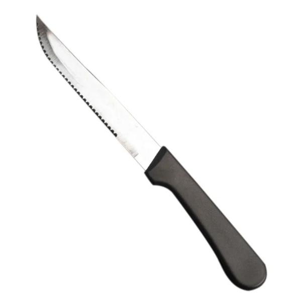 Kit com 12 facas modelo serrinha cabo plástico ótima qualidade - Filó Modas Imagem de Kit com 12 facas modelo serrinha cabo plástico ótima qualidade