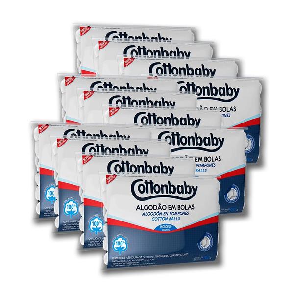 Imagem de Kit Com 12 Pacotes - Algodão Em Bolas 50g Cottonbaby