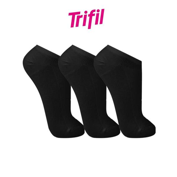 Imagem de Kit Com 12 Pares De Meias Básica Cano Curto Unissex Trifil Feminino E Masculino