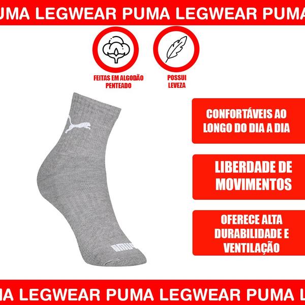 Imagem de Kit Com 12 Pares Meia Esportiva Masculina Cano Médio