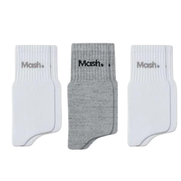 Imagem de Kit Com 12 Pares Meias Mash Masculina Cano Médio Algodão Cotton