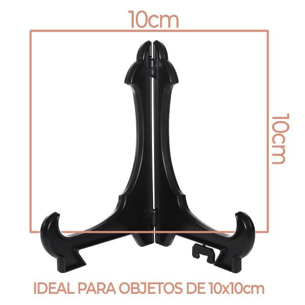 Imagem de Kit Com 12 Peças Suporte Para Pratos E Azulejos Preto 10Cm