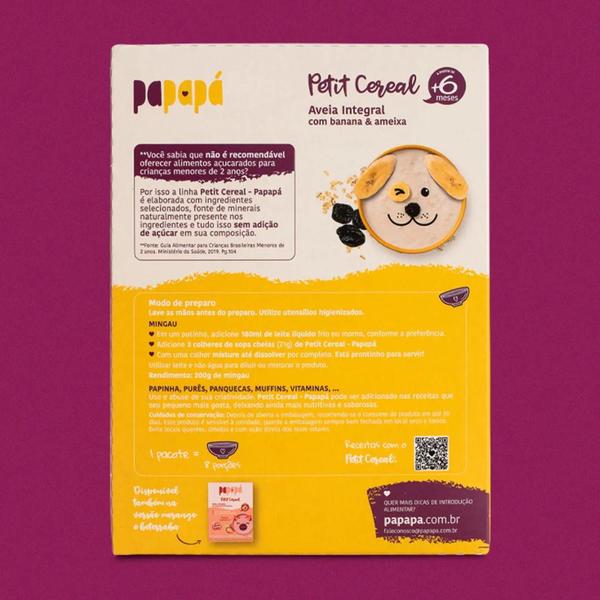 Kit Com 12 Petit Cereal Aveia Papapá Banana E Ameixa 170G Imagem de Kit Com 12 Petit Cereal Aveia Papapá Banana E Ameixa 170G