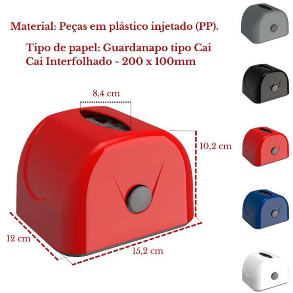 Imagem de Kit com 12 Porta Guardanapo Mesa Dispenser Multiuso Organizador Suporte Papel Interfolhado Easy Puxe