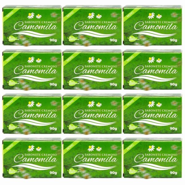 Imagem de Kit com 12 - Sabonete cremoso natural Camomila 90g - Aroeira Cosmética