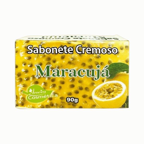 Imagem de Kit com 12 - Sabonete cremoso natural Maracujá 90g - Aroeira Cosmética