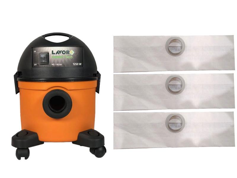 Imagem de Kit Com 12 Sacos Descartáveis Aspirador Pó Lavor Wash Compact Eco 1250w