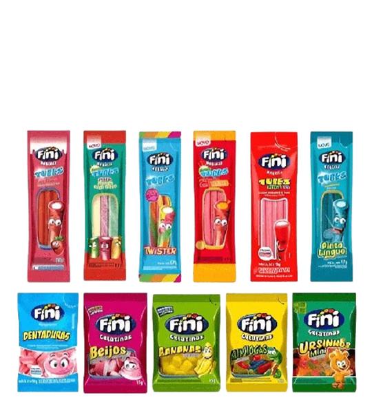 Imagem de Kit Com 120 Pacotes Bala Fini Sabores Variados