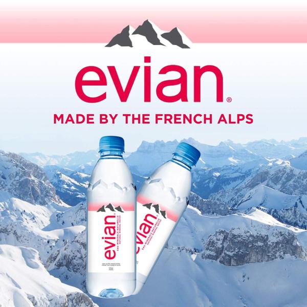 Imagem de Kit Com 12Un Água Mineral S/ Gás Francesa Evian Pet 500Ml