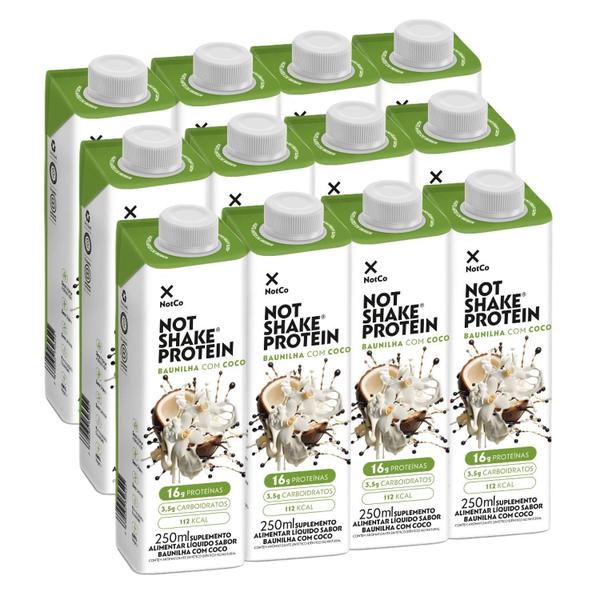 Imagem de Kit Com 12Un Not Shake Protein Baunilha Com Coco 250Ml