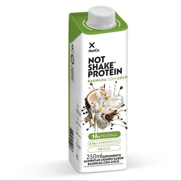 Imagem de Kit Com 12Un Not Shake Protein Baunilha Com Coco 250Ml