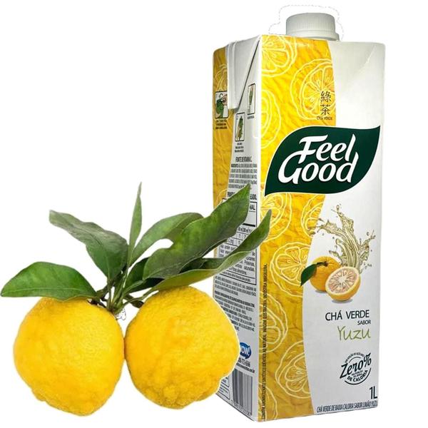 Imagem de Kit Com 12Und Chá Verde Sabor Limão Yuzu Feel Good 1 Litro