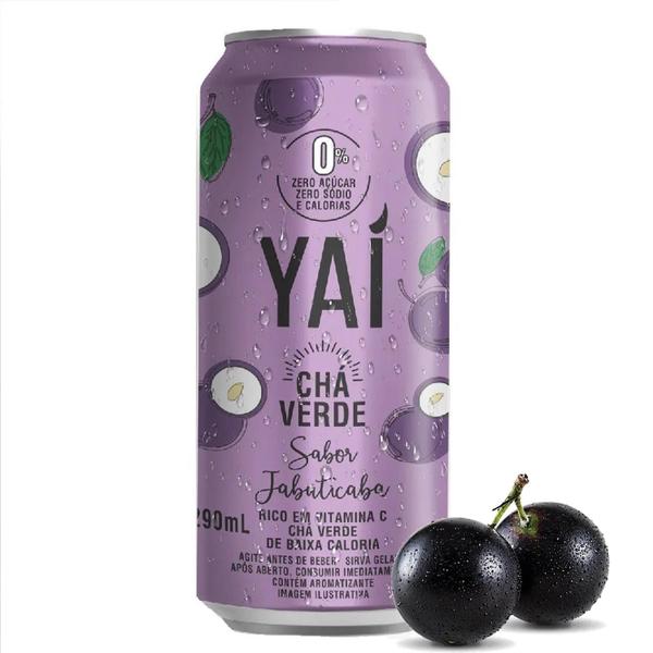 Imagem de Kit Com 12Und Chá Verde Yai Sabor Jabuticaba Lata 290Ml