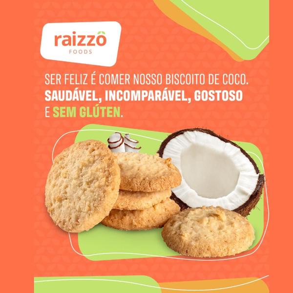 Imagem de Kit Com 12Und Cookie De Coco Sem Glúten Raizzô 120G