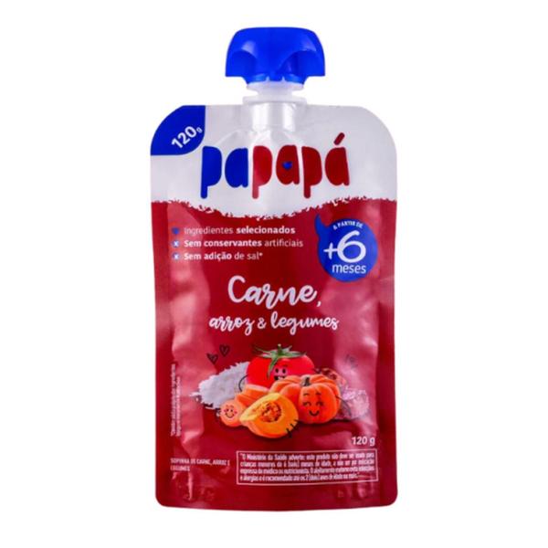 Kit Com 12Und Papinha De Carne, Arroz E Legumes Papapá 120G Imagem de Kit Com 12Und Papinha De Carne, Arroz E Legumes Papapá 120G