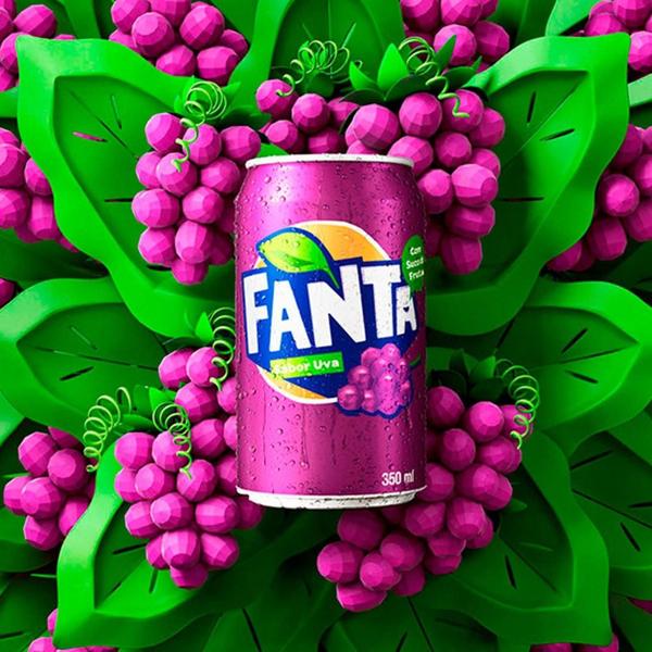 Imagem de Kit Com 12Und Refrigerante Fanta Uva 350Ml