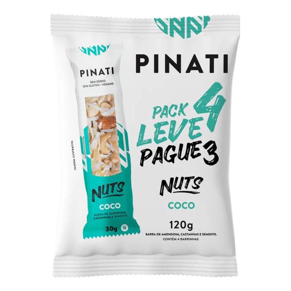 Imagem de Kit Com 16Und Barra De Nuts Pinati Coco 120G (4X30G)