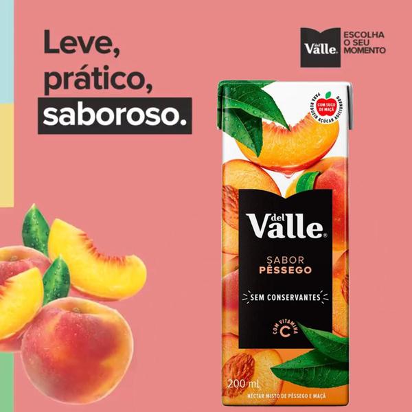 Kit Com 18Und Nectar De Pessego Del Valle Tetra Pak 200Ml Imagem de Kit Com 18Und Nectar De Pessego Del Valle Tetra Pak 200Ml