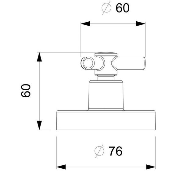 Imagem de Kit com 2 Acabamento de Registro para Base Docol 1.1/4, 1.1/2 Cromado