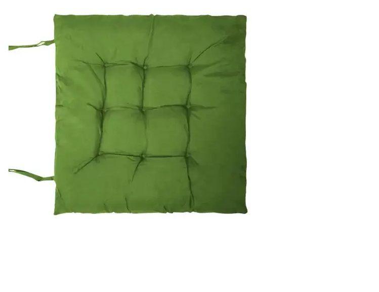 Imagem de Kit com 2 assentos para cadeira almofadas futon verde 40x40