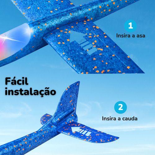 Imagem de Kit com 2 Avião Brinquedo Planador Isopor Voa De Verdade Pura Diversão