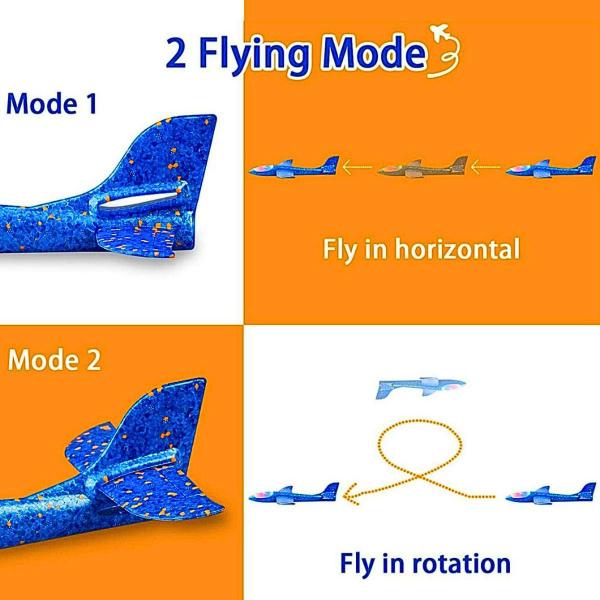 Imagem de Kit Com 2 Avião Planador Isopor Com Led Voa De Verdade