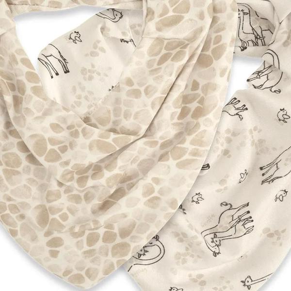 Kit com 2 Babador Bandana Hug Amor de Mãe Bege E15104 Imagem de Kit com 2 Babador Bandana Hug Amor de Mãe Bege E15104