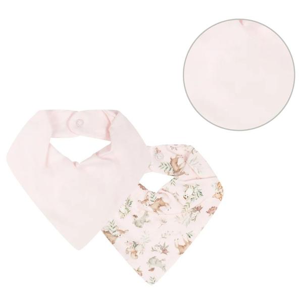 Imagem de Kit Com 2 Babadores Bandana Hug Floresta Magia Rosa