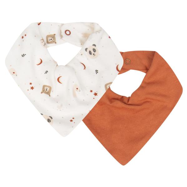 Imagem de Kit Com 2 Babadores Bebê Bandana Minimalista Terracota - Hug