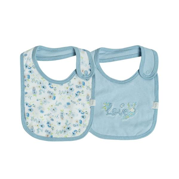 Kit Com 2 Babadores Bebê Menina Serena Azul - Hug Imagem de Kit Com 2 Babadores Bebê Menina Serena Azul - Hug