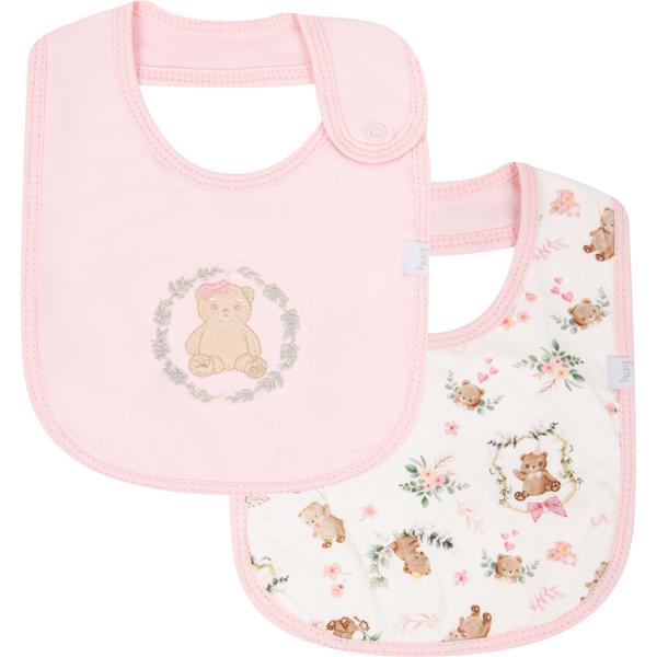 Imagem de Kit Com 2 Babadores Bebê Ursinhos Rosa - Hug