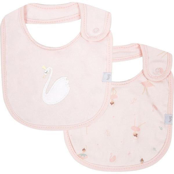 Kit Com 2 Babadores Hug Bailarinas Rosa Imagem de Kit Com 2 Babadores Hug Bailarinas Rosa