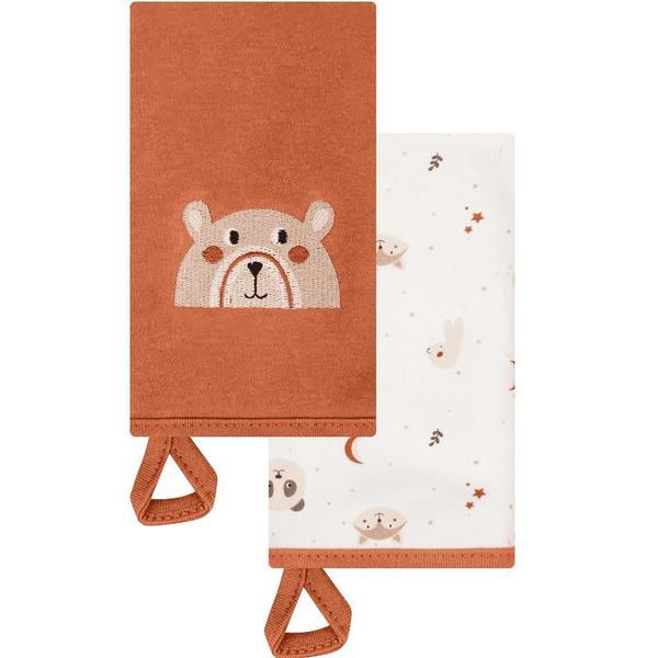 Kit Com 2 Babinha Babador Infantil Bebê Minimalista Terracota Hug Imagem de Kit Com 2 Babinha Babador Infantil Bebê Minimalista Terracota Hug