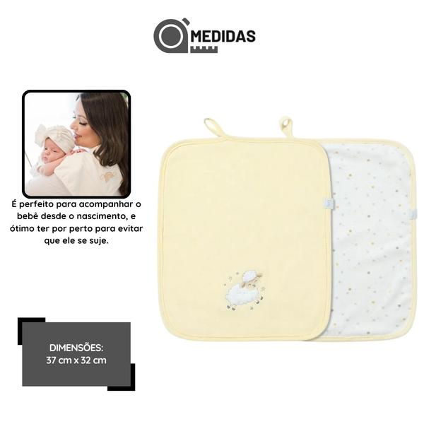 Kit Com 2 Babinhas Hug Little Baby Ovelha Amarelo Imagem de Kit Com 2 Babinhas Hug Little Baby Ovelha Amarelo