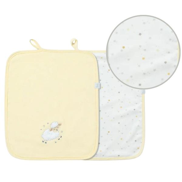 Kit Com 2 Babinhas Hug Little Baby Ovelha Amarelo Imagem de Kit Com 2 Babinhas Hug Little Baby Ovelha Amarelo