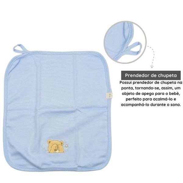 Kit Com 2 Babinhas Hug Urso Sweet Dreams Azul Imagem de Kit Com 2 Babinhas Hug Urso Sweet Dreams Azul