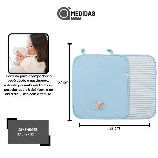 Kit Com 2 Babinhas Hug Urso Sweet Dreams Azul Imagem de Kit Com 2 Babinhas Hug Urso Sweet Dreams Azul