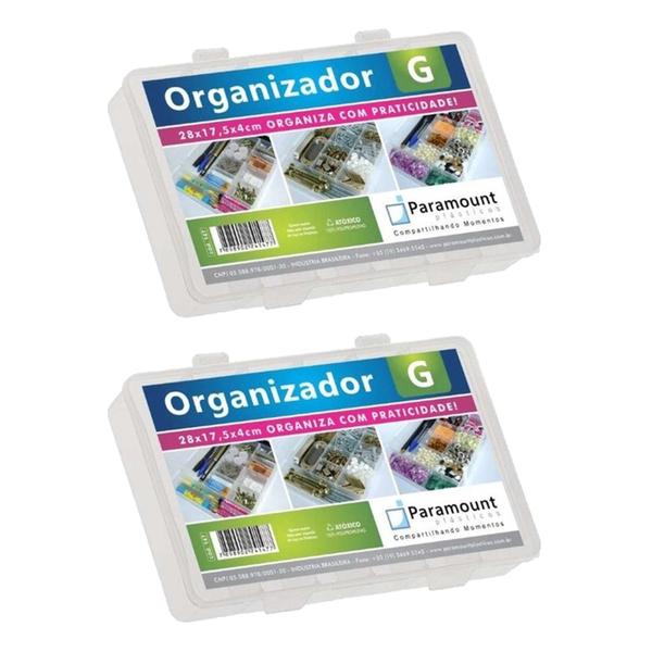 Imagem de Kit Com 2 Box Organizadores Multiuso Com 11 Compartimentos Grande