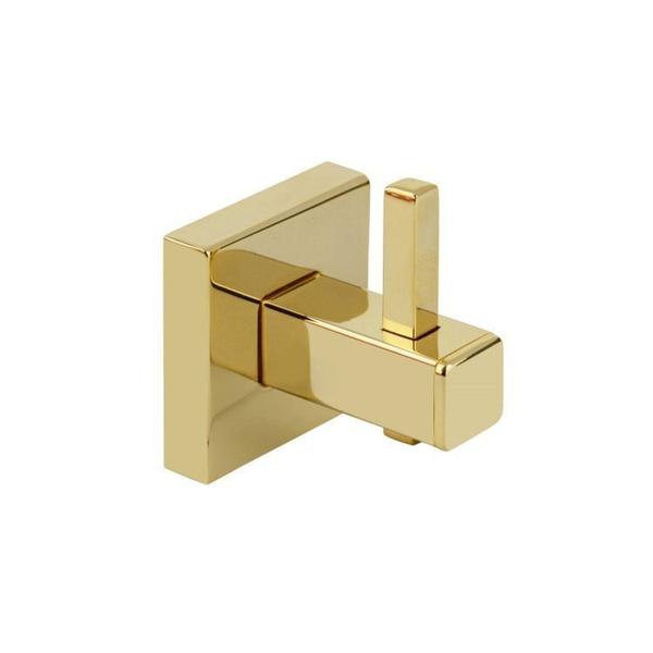 Kit com 2 Cabide de Parede Inox Square SQ12160 Ducon Metais Gold - Clic Metais Imagem de Kit com 2 Cabide de Parede Inox Square SQ12160 Ducon Metais Gold