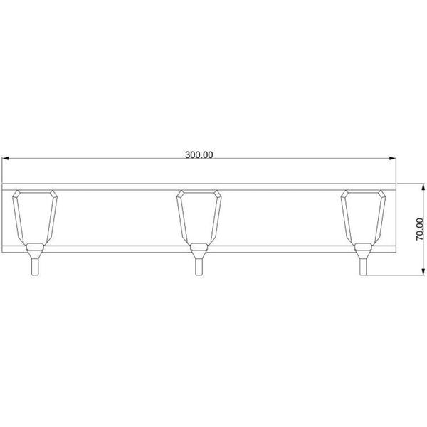 Imagem de Kit com 2 Cabides de Parede 3 Ganchos Premium Pr4270 Ducon Metais Cromado/Marrom