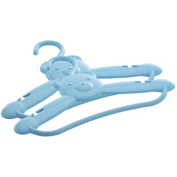 Imagem de Kit com 2 Cabides Infantil Adoleta Cajovil Urso Azul - 30cm